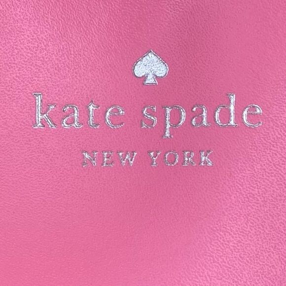 Kate Spade Pink Leather Tote/Shoulder Bag w/Dust Bag Spring Summer Brunch Weddin - Picture 8 of 14